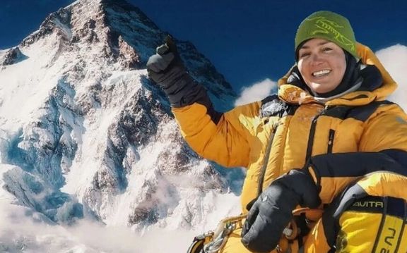 صعود اولین زن ایرانی به دومین قله بلند جهان