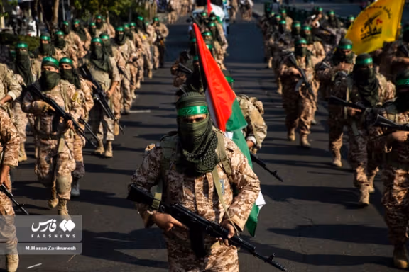 IRGC forces during a parade in Tehran (November 2023)