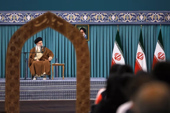 Iran's Supreme Leader Ali Khamenei during a meeting in Tehran