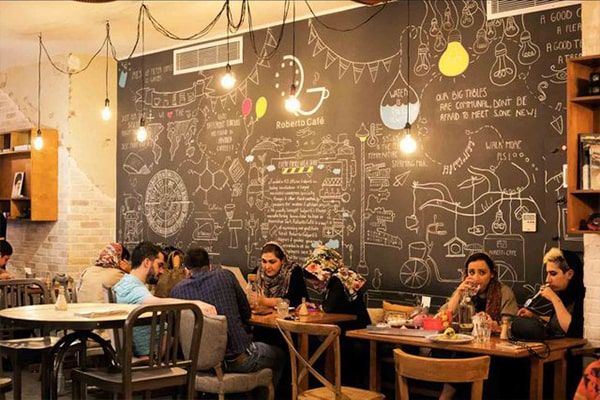 File photo of a cafe in Tehran 