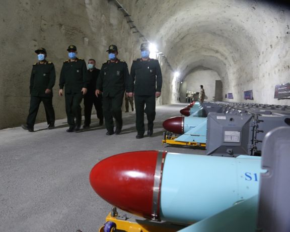 An official photo showing an IRGC underground missile base in southern Iran