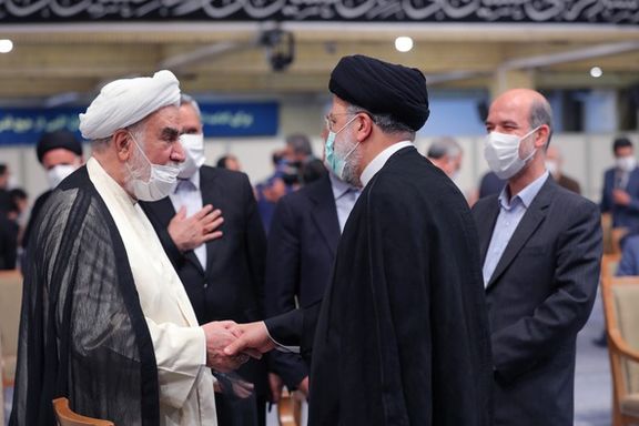 President Raisi chatting with participants in the meeting with Khamenei, August 30, 2022